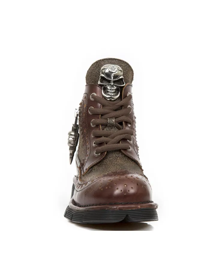 Women Boot Metallic MNewmili115C1 New Rock Military Women Boot Metallic MNewmili115C1 New Rock Military