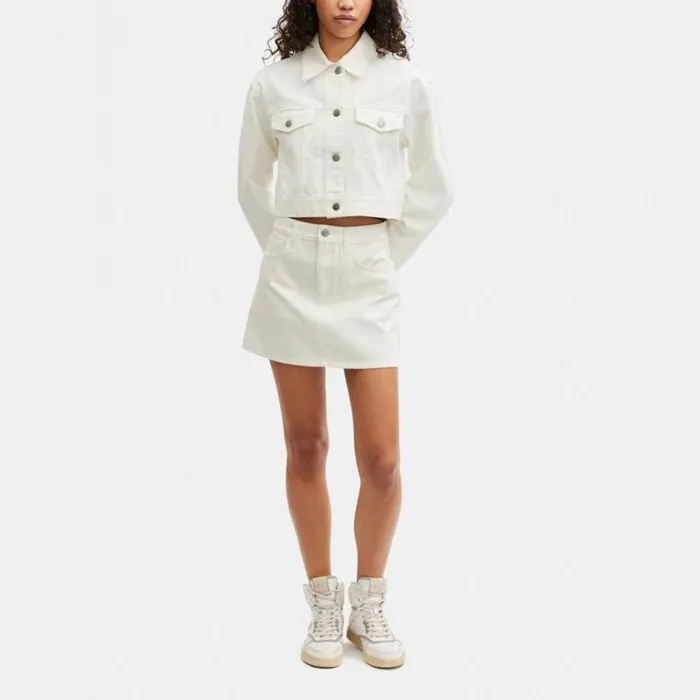 Women Bottoms Coach Denim Skirt White
