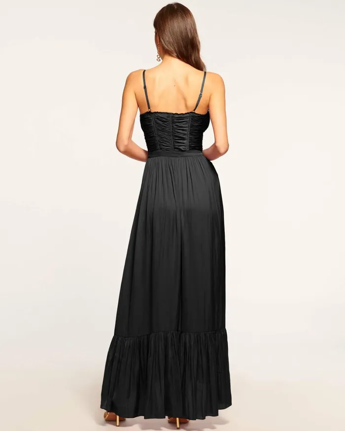 Women Braelyn Ruched Maxi Dress Black Ramy Brook Dresses Women Braelyn Ruched Maxi Dress Black Ramy Brook Dresses
