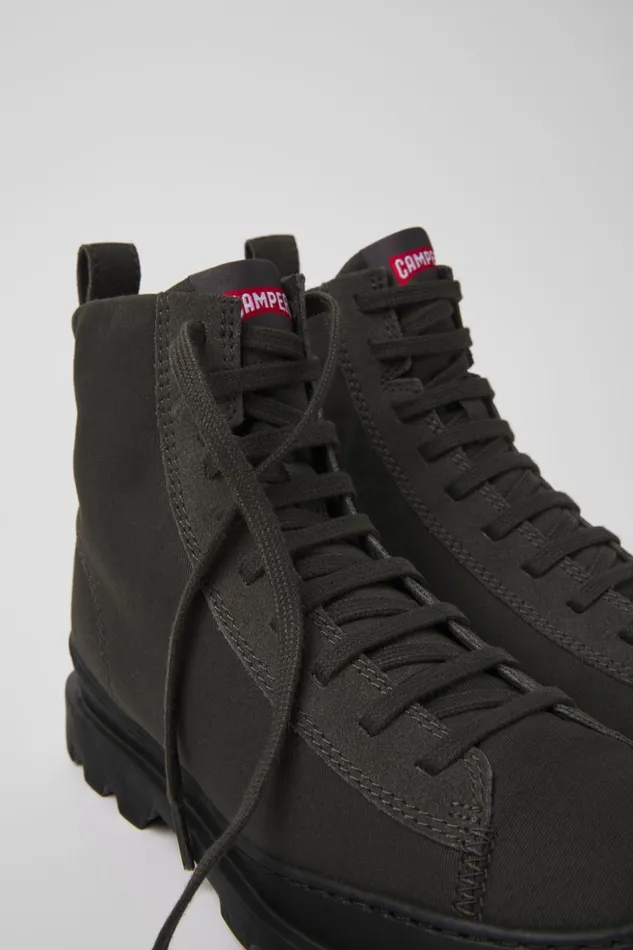 Women Brutus Gray Textile And Nubuck Ankle Boots Camper Ankle Boots