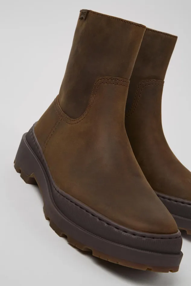 Women Brutus Trek MICHELIN Brown Nubuck Boots Camper Boots
