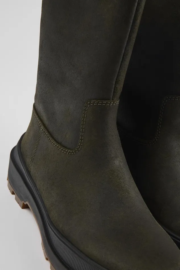 Women Brutus Trek MICHELIN Green Nubuck Boots Camper Boots