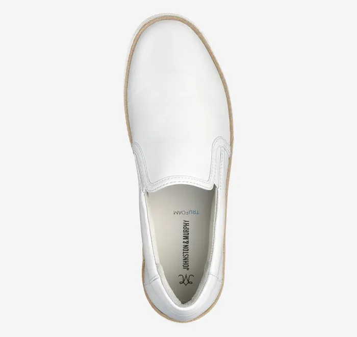 Women Callie DoubleGore SlipOn White Glove Leather JohnstonandMurphy Mules and Loafers Women Callie DoubleGore SlipOn White Glove Leather JohnstonandMurphy Mules and Loafers