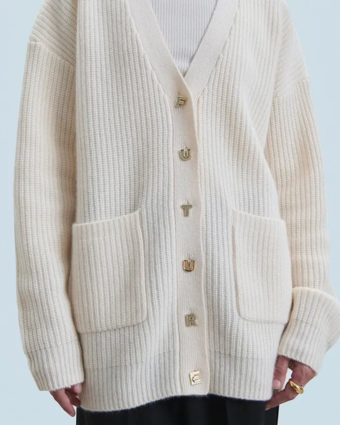 Women Cashmere Cardigans From Future Cardigan Sweater White