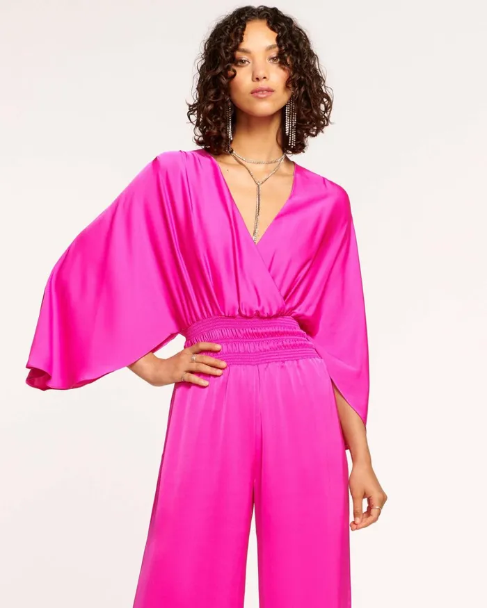 Women Cheri Wide Leg Jumpsuit Navy Ramy Brook Dresses