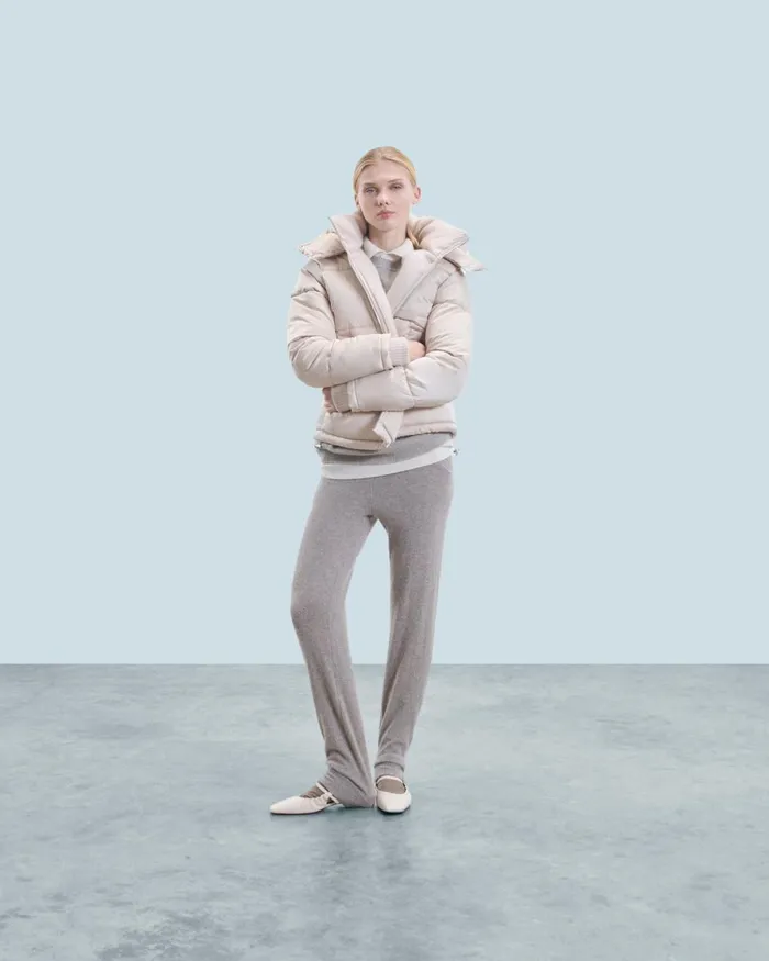 Women Coats and Jackets From Future Outerwear Down Jacket With Cashmere Lining Sand