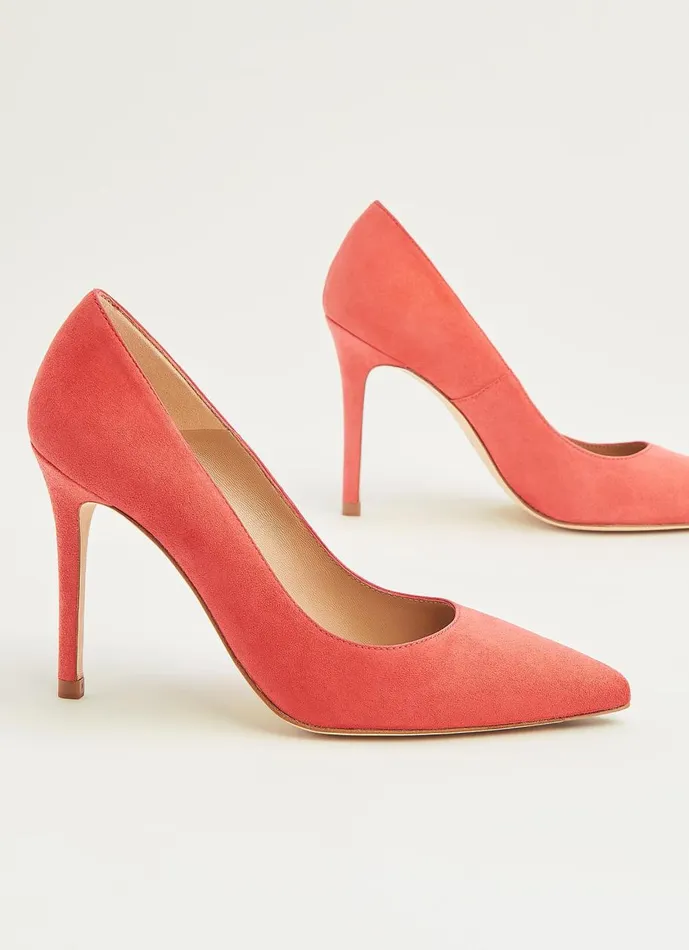 Women Court Shoes LKBennett Fern Lipstick Suede Pointed Toe Courts Lipstick Women Court Shoes LKBennett Fern Lipstick Suede Pointed Toe Courts Lipstick