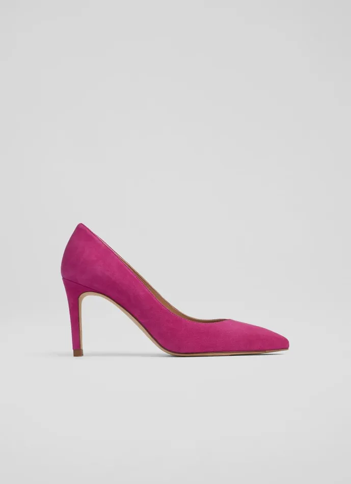 Women Court Shoes LKBennett Floret Bright Burgundy Suede Pointed Toe Courts Burgandy Women Court Shoes LKBennett Floret Bright Burgundy Suede Pointed Toe Courts Burgandy