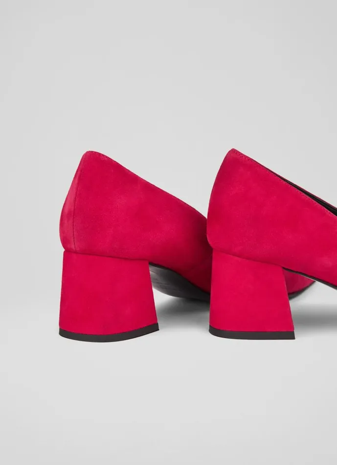 Women Court Shoes LKBennett Sloane Pink Suede Block Heel Courts Cerise Women Court Shoes LKBennett Sloane Pink Suede Block Heel Courts Cerise