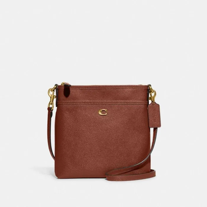 Women Crossbody Bags Coach Kitt Messenger Crossbody Brass1941 Saddle