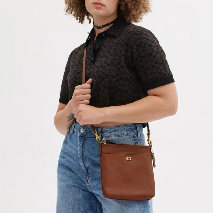 Women Crossbody Bags Coach Kitt Messenger Crossbody Brass1941 Saddle