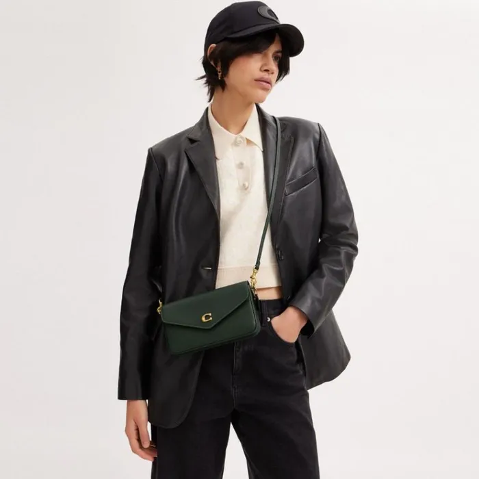 Women Crossbody Bags Coach Wyn Crossbody Brassamazon Green