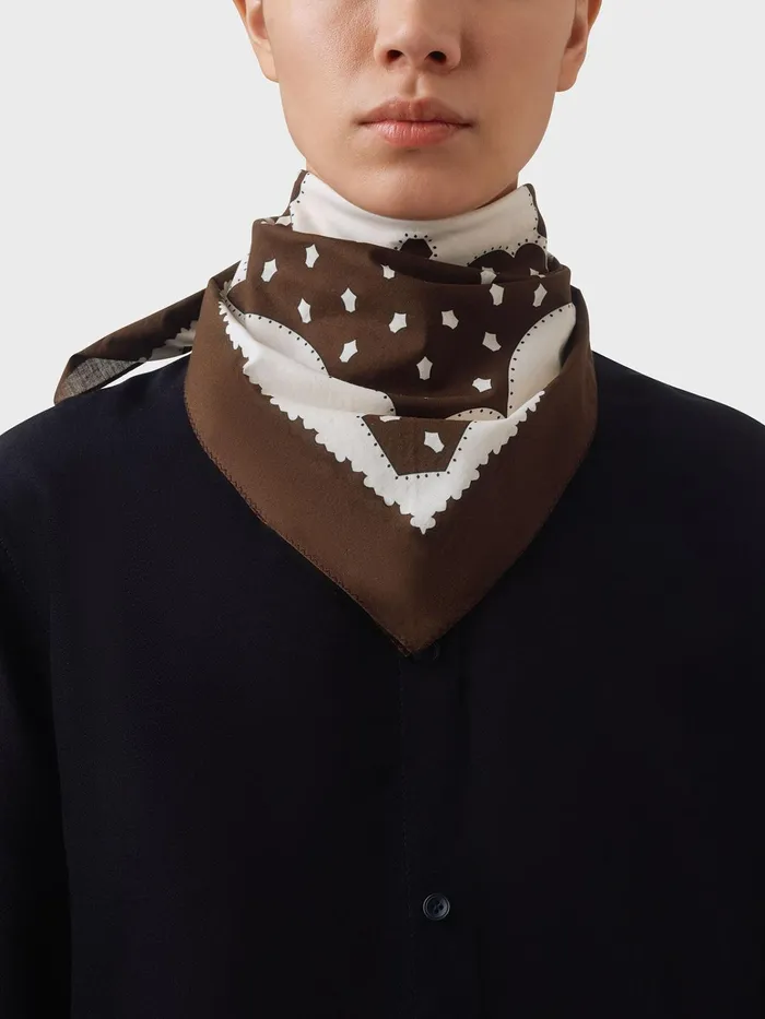 Women Dakota Printed Cotton Scarf Aeyde Scarves Women Dakota Printed Cotton Scarf Aeyde Scarves