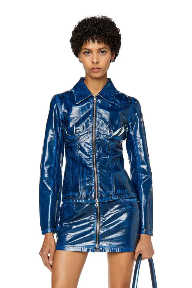 Women DeMillyFsc Dark Blue Diesel Outerwear And Jackets Women DeMillyFsc Dark Blue Diesel Outerwear And Jackets