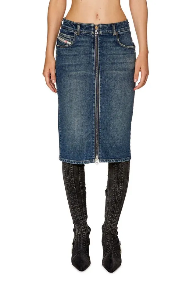 Women DePencilZ Dark Blue Diesel Skirts Women DePencilZ Dark Blue Diesel Skirts