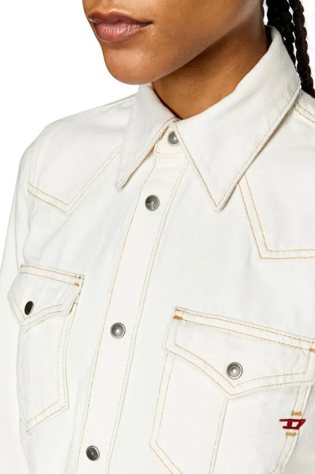 Women DeWaves White Diesel Shirts Women DeWaves White Diesel Shirts