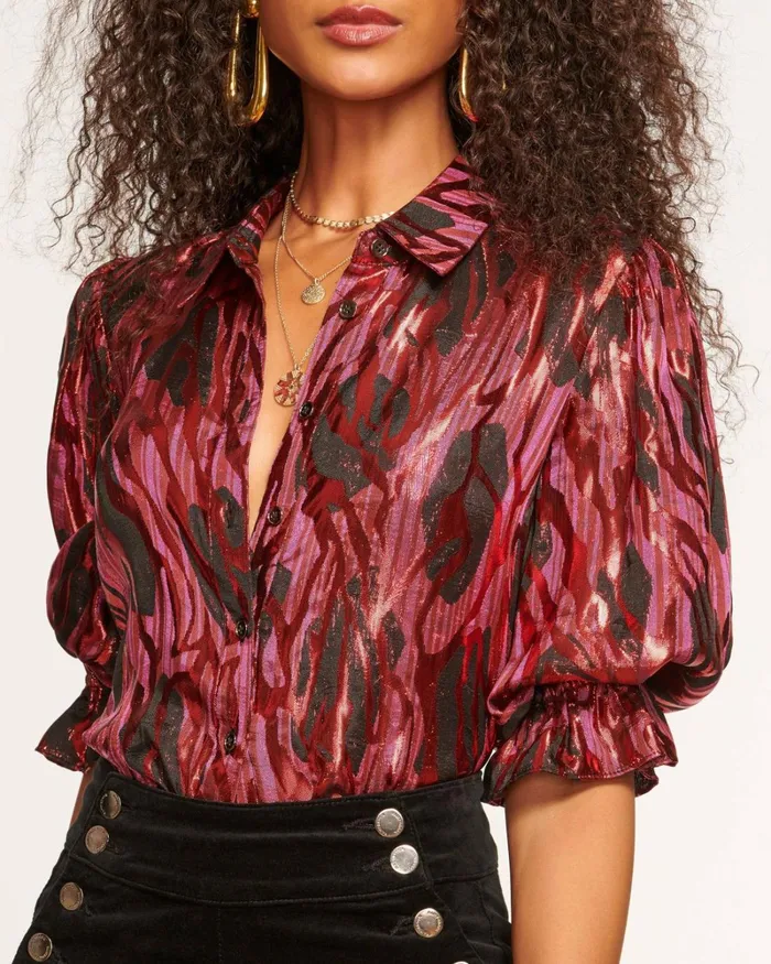 Women Dina Button Down Bodysuit Spruce Ramy Brook Tops Women Dina Button Down Bodysuit Spruce Ramy Brook Tops