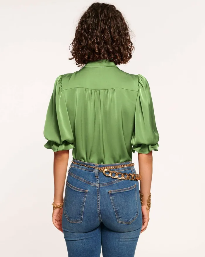 Women Dina Button Down Bodysuit Spruce Ramy Brook Tops Women Dina Button Down Bodysuit Spruce Ramy Brook Tops