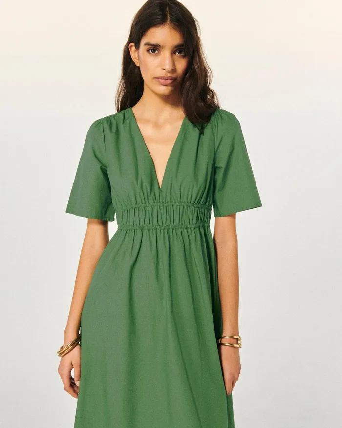 Women Dresses and Jumpsuits From Future Gianna Short Sleeve Long Dress Khaki