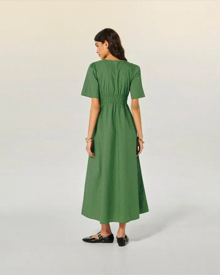 Women Dresses and Jumpsuits From Future Gianna Short Sleeve Long Dress Khaki