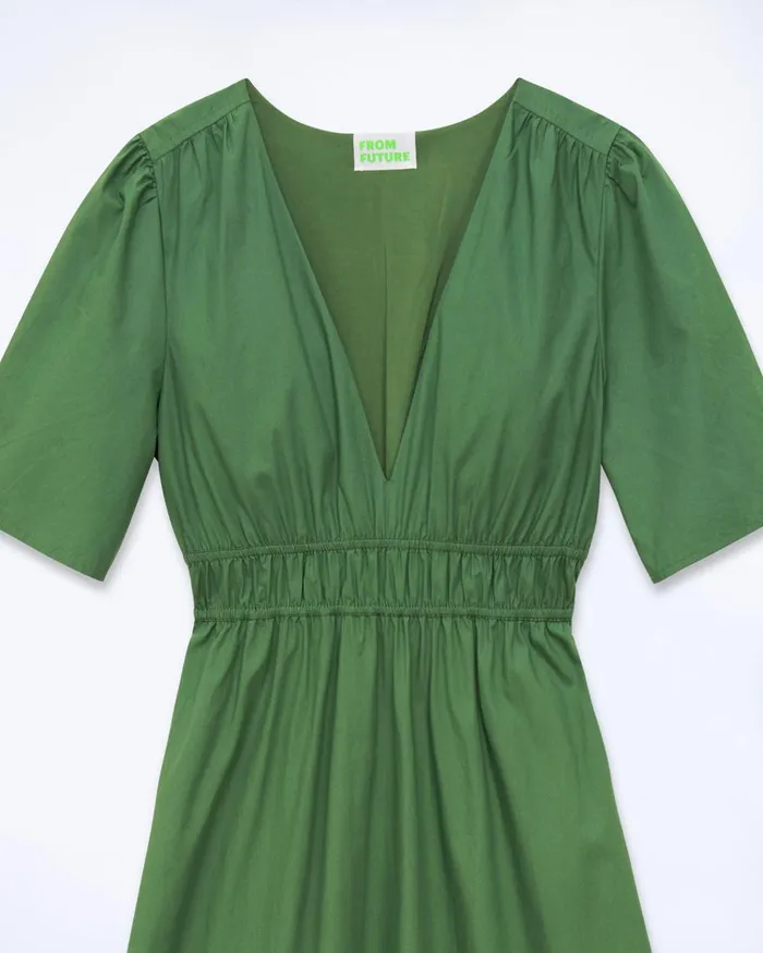 Women Dresses and Jumpsuits From Future Gianna Short Sleeve Long Dress Khaki