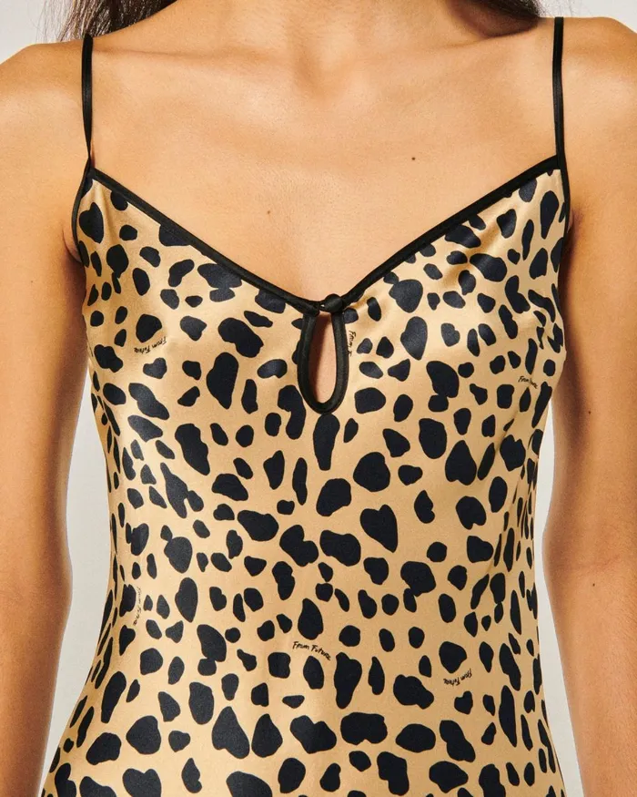 Women Dresses and Jumpsuits From Future Giula Long Strap Dress Natural Animal