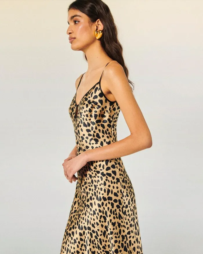 Women Dresses and Jumpsuits From Future Giula Long Strap Dress Natural Animal