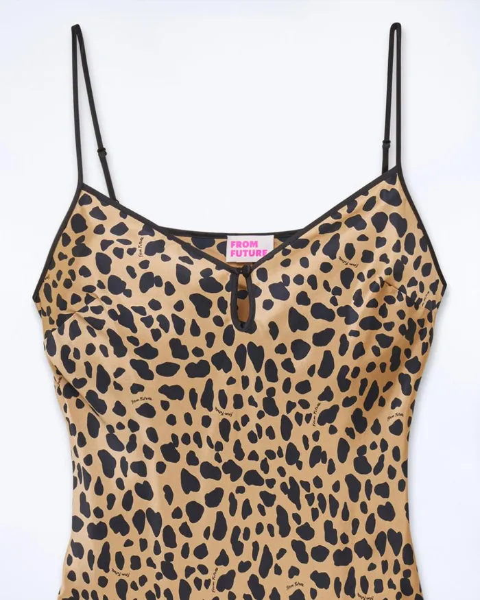 Women Dresses and Jumpsuits From Future Giula Long Strap Dress Natural Animal