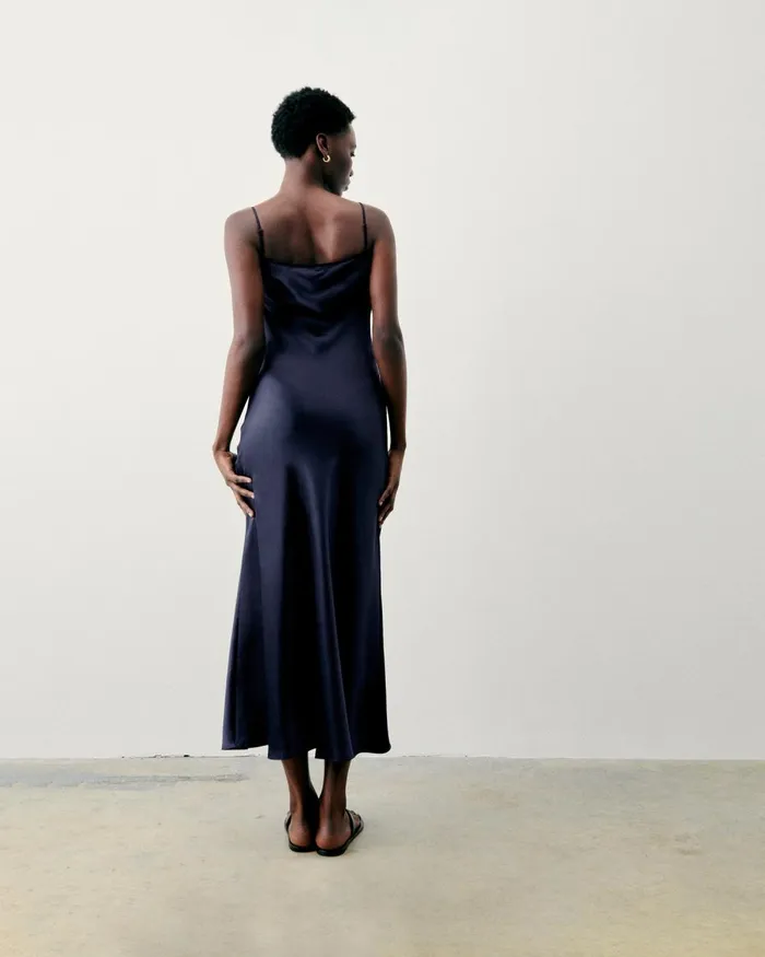Women Dresses and Jumpsuits From Future Giula Long Strap Dress Navy