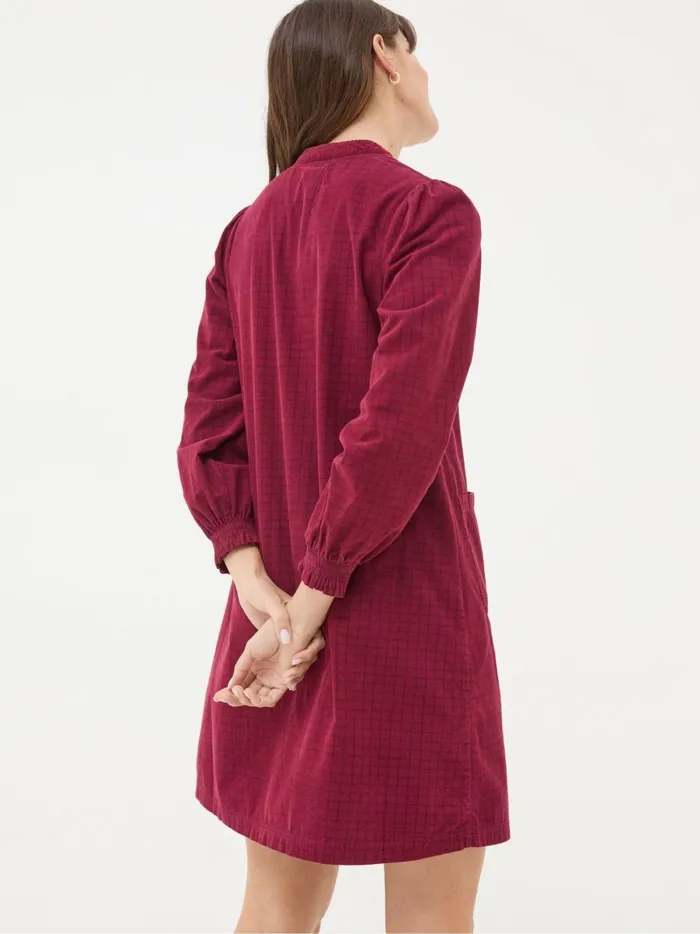 Women Dresses Fat Face Fran Red Denim Dress