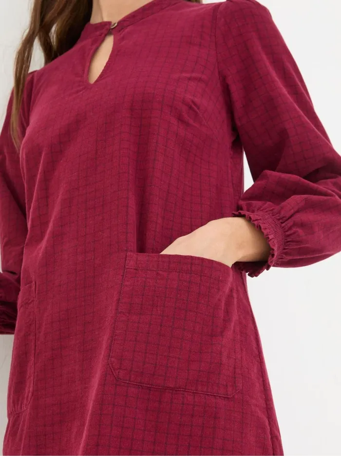 Women Dresses Fat Face Fran Red Denim Dress