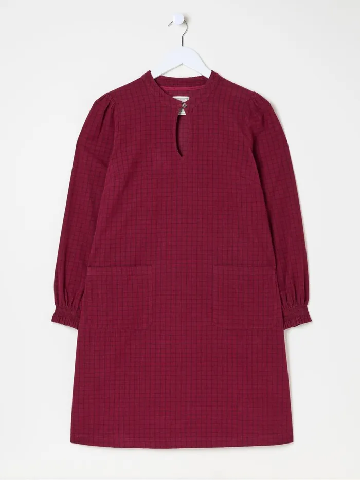 Women Dresses Fat Face Fran Red Denim Dress