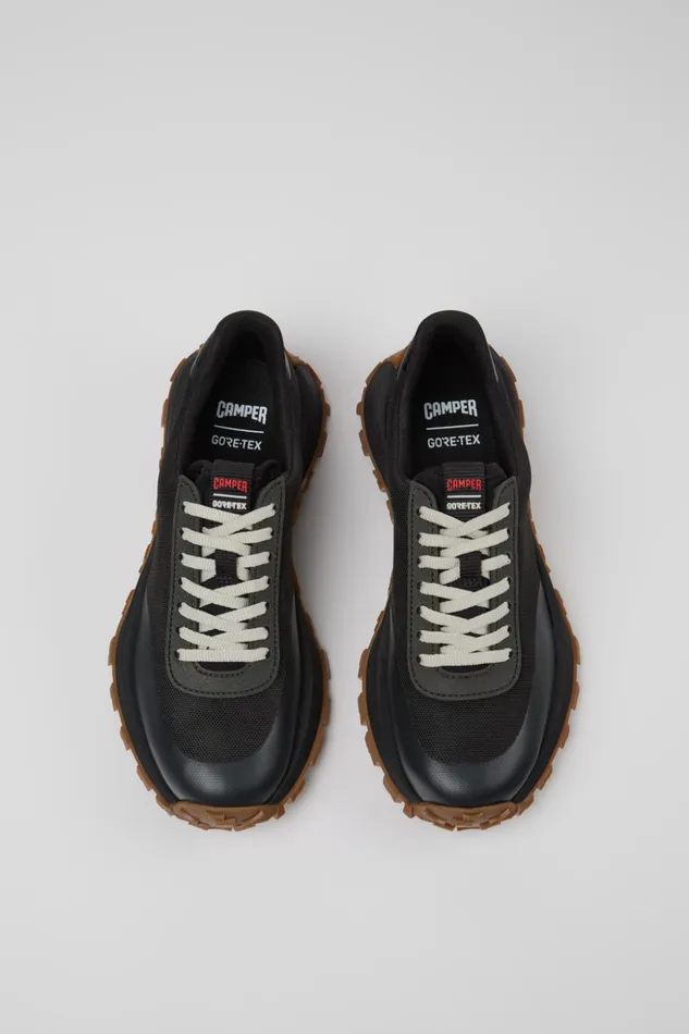 Women Drift Trail VIBRAM GORETEX Black Textile Sneakers Camper Sneakers