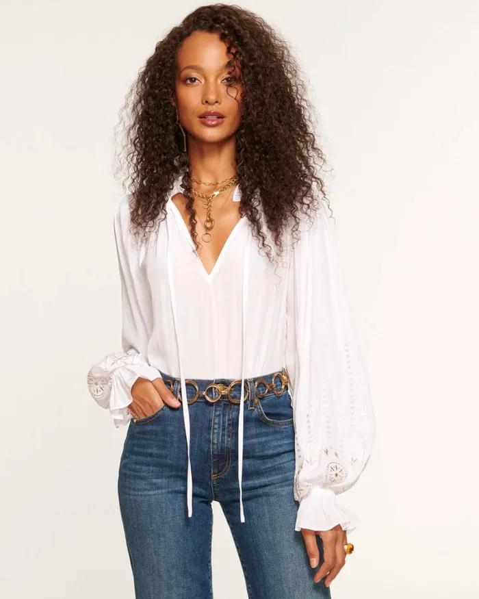Women Eleanor Embellished Blouse Ivory Ramy Brook Tops Women Eleanor Embellished Blouse Ivory Ramy Brook Tops