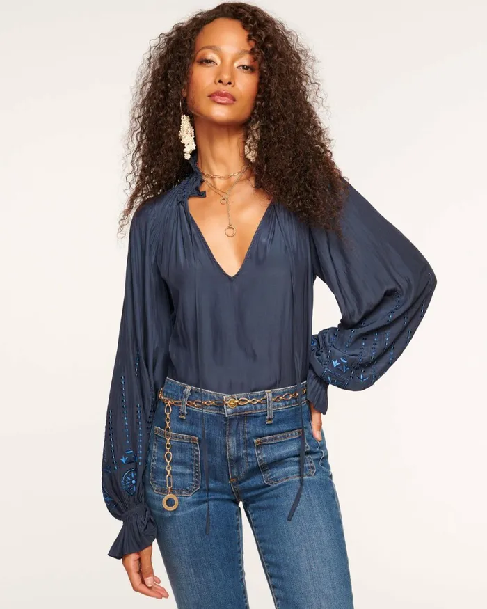 Women Eleanor Embellished Blouse Ivory Ramy Brook Tops Women Eleanor Embellished Blouse Ivory Ramy Brook Tops