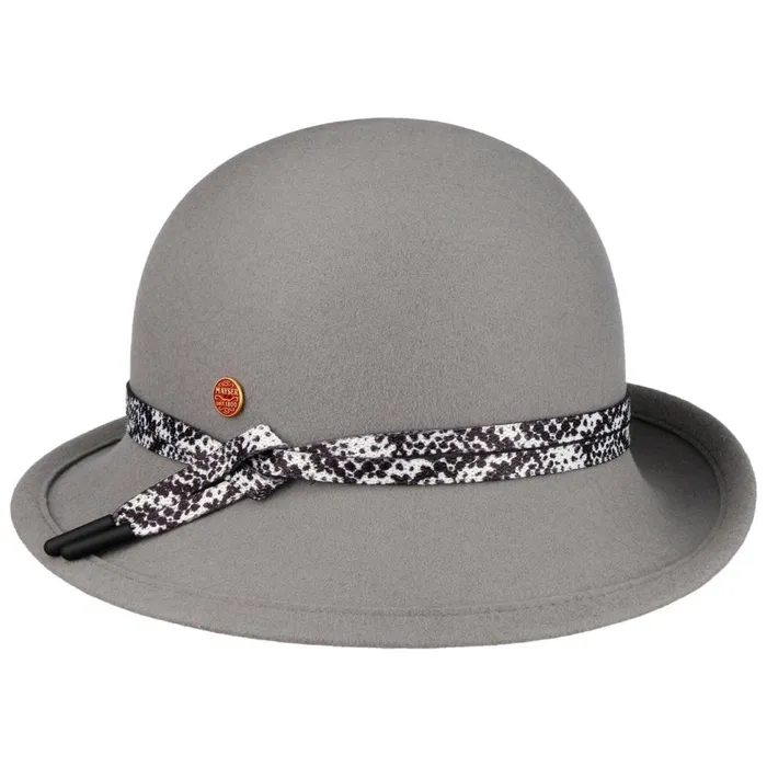 Women Felt Hats Mayser Mia Soft Wool Cloche Hat Light Gray