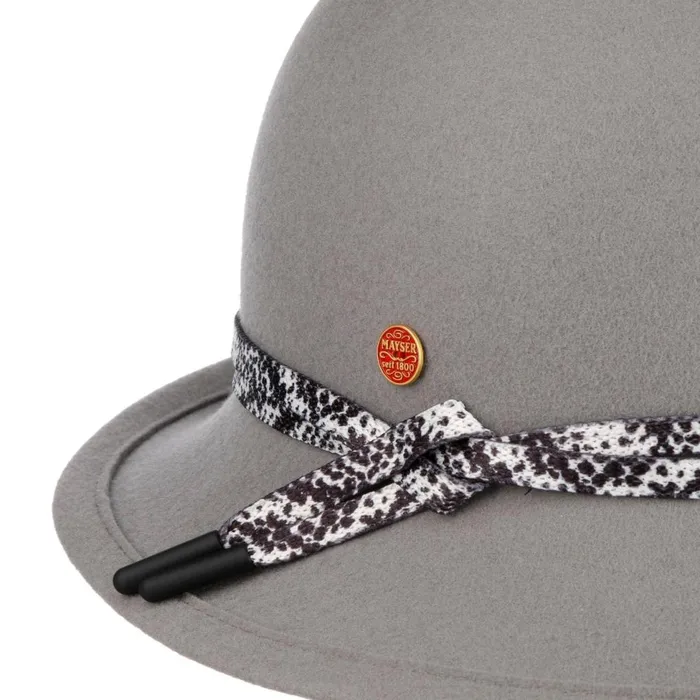 Women Felt Hats Mayser Mia Soft Wool Cloche Hat Light Gray Women Felt Hats Mayser Mia Soft Wool Cloche Hat Light Gray