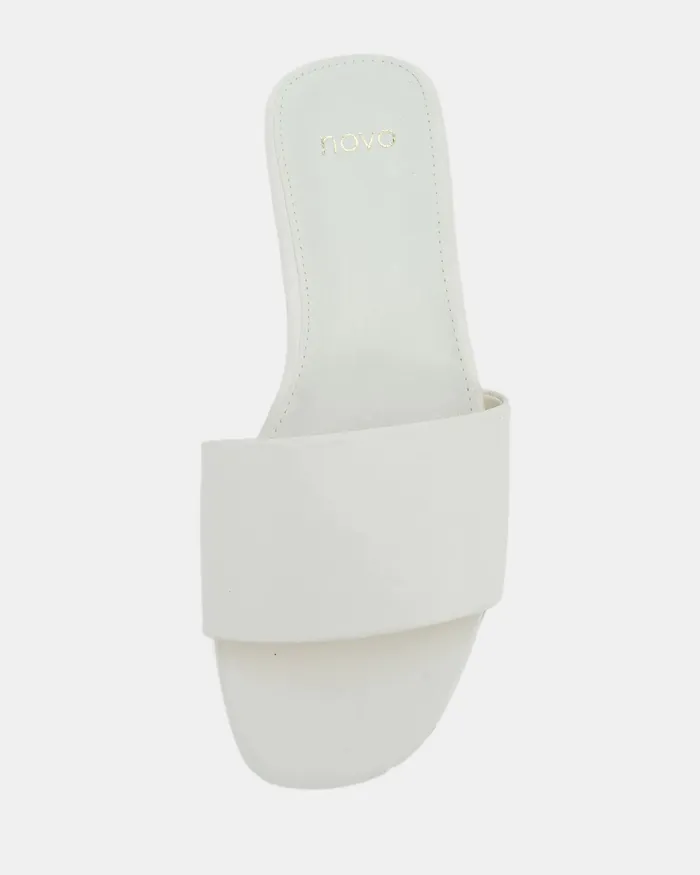 Women Flat Sandals NOVO Shoes SADELLA WHITE Sandals