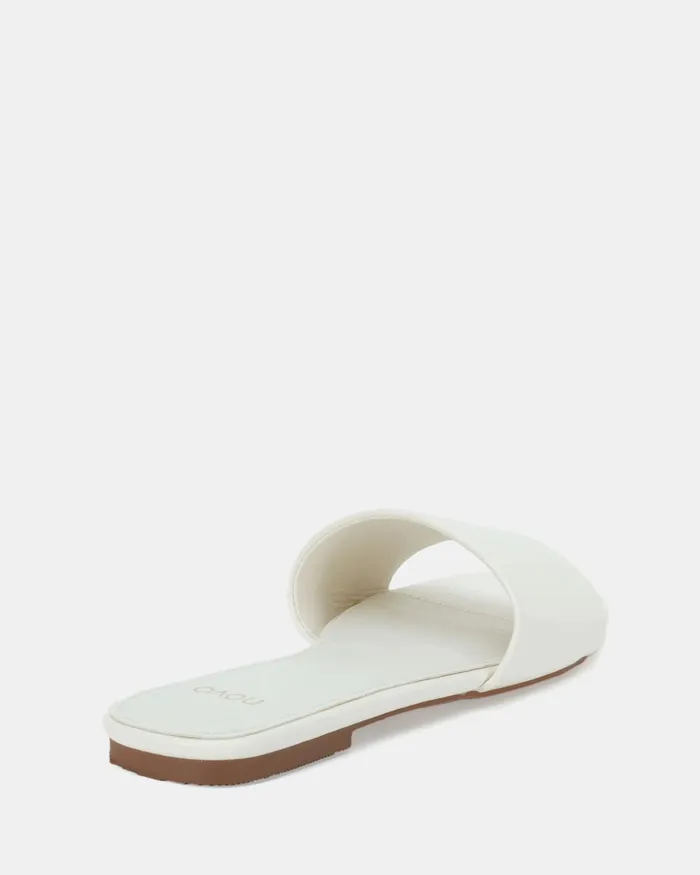 Women Flat Sandals NOVO Shoes SADELLA WHITE Sandals