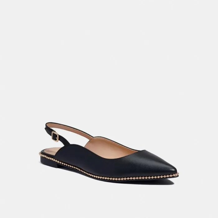 Women Flats and Loafers Coach Vae Skimmer Black