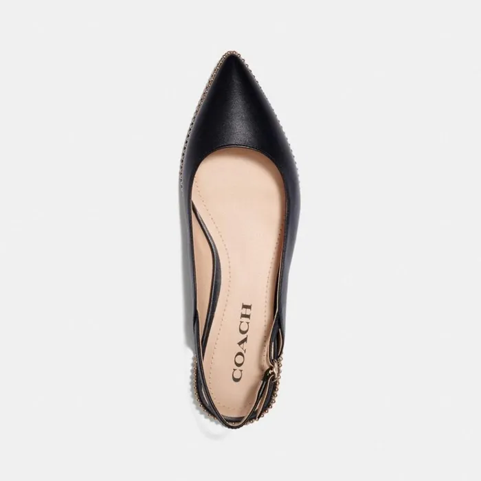 Women Flats and Loafers Coach Vae Skimmer Black Women Flats and Loafers Coach Vae Skimmer Black