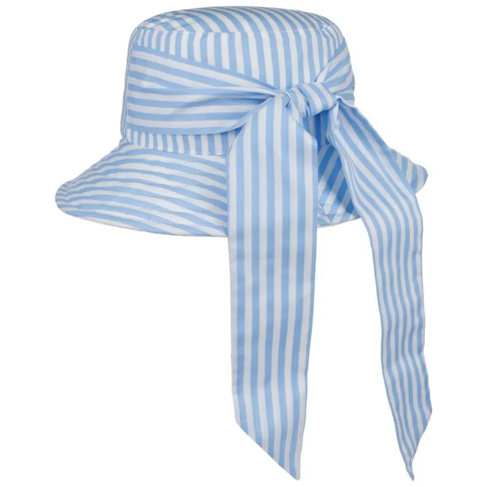 Women Floppy Hats Mayser Malu Stripes Reversible Hat Light Blue Women Floppy Hats Mayser Malu Stripes Reversible Hat Light Blue
