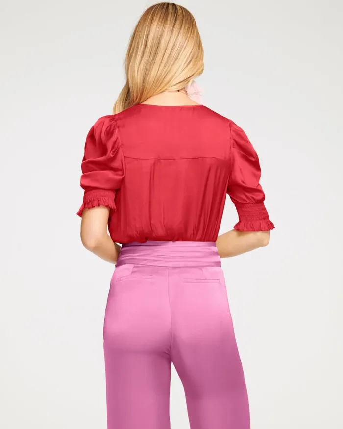 Women Flora Puff Sleeve Top Cream Ramy Brook Tops Women Flora Puff Sleeve Top Cream Ramy Brook Tops