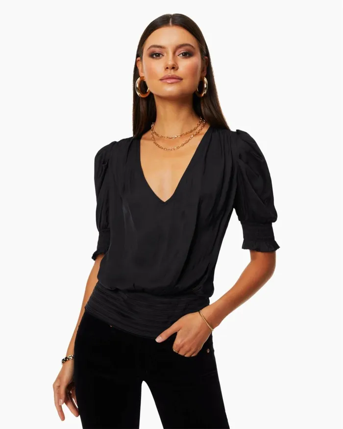 Women Flora Puff Sleeve Top Cream Ramy Brook Tops Women Flora Puff Sleeve Top Cream Ramy Brook Tops