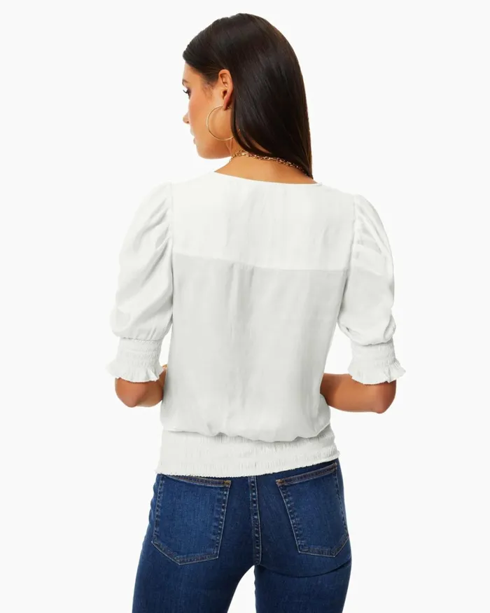 Women Flora Puff Sleeve Top Cream Ramy Brook Tops Women Flora Puff Sleeve Top Cream Ramy Brook Tops