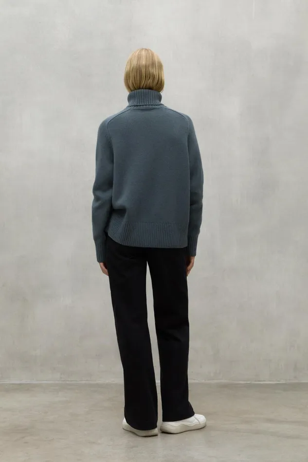 Women Green Caqui Turtleneck Ecoalf Knitwear