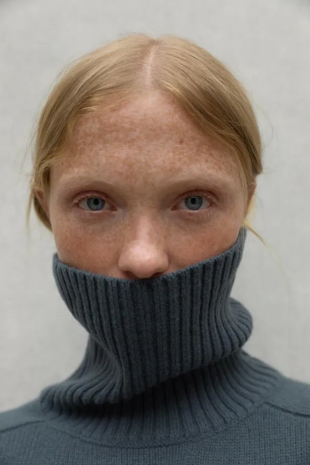 Women Green Caqui Turtleneck Ecoalf Knitwear