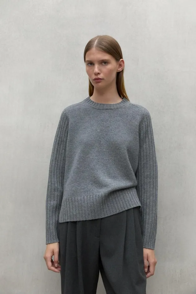 Women Grey Eucalipto Sweater Ecoalf Knitwear