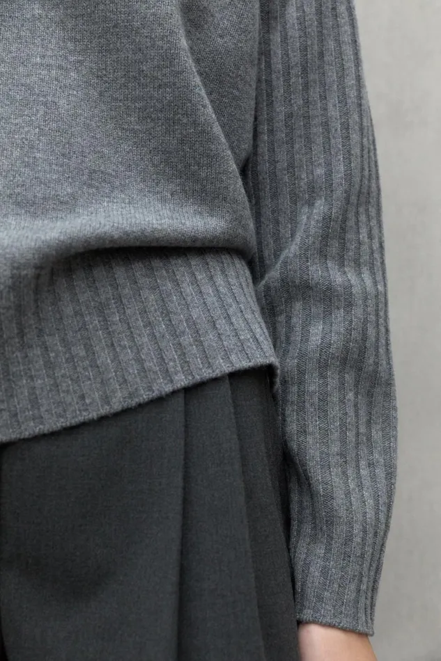 Women Grey Eucalipto Sweater Ecoalf Knitwear
