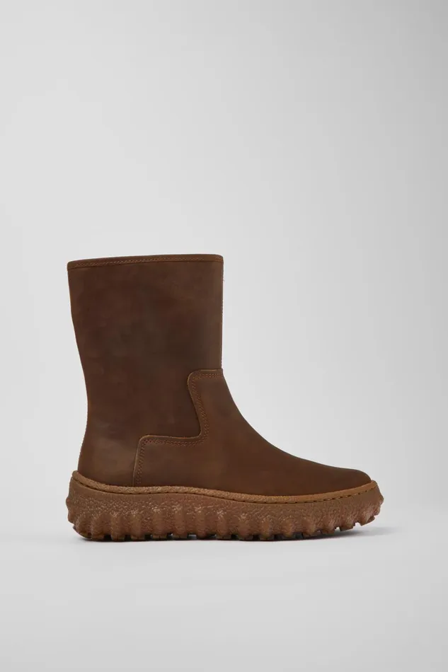 Women Ground MICHELIN Brown Nubuck Boots Camper Boots Women Ground MICHELIN Brown Nubuck Boots Camper Boots